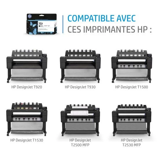 HP 727 cartouche d'encre DesignJet grise, 130 ml HP 727 cartouche d'encre DesignJet grise, 130 ml