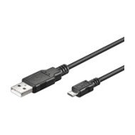 Goobay USB micro-B 180, 1.8m câble USB 1,8 m Micro-USB B USB A Noir