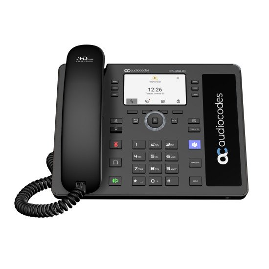 AudioCodes C435HD téléphone fixe Noir LCD