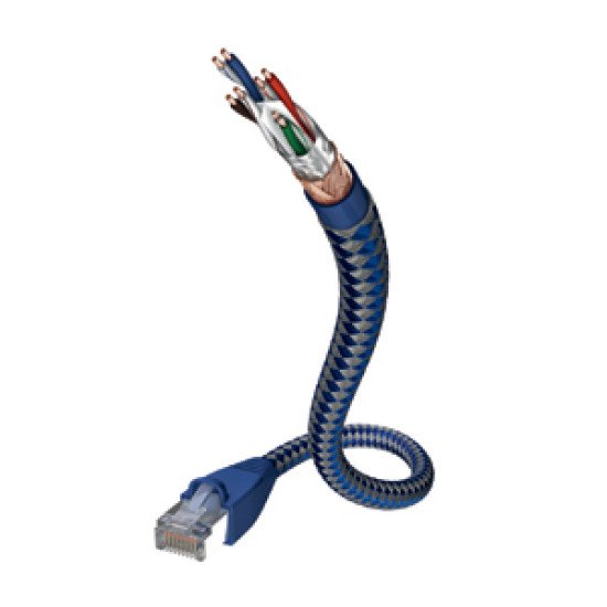 Inakustik 00480301 câble de réseau Bleu, Argent 1 m Cat6 SF/UTP (S-FTP)