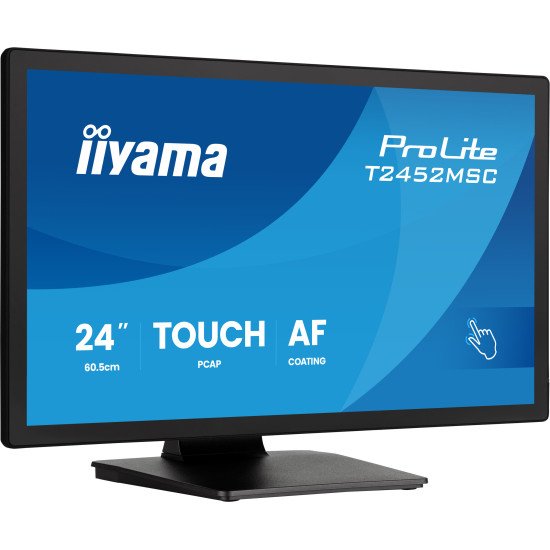 iiyama ProLite T2452MSC-B2 écran PC 61 cm (24") 1920 x 1080 pixels Full HD Écran tactile Noir