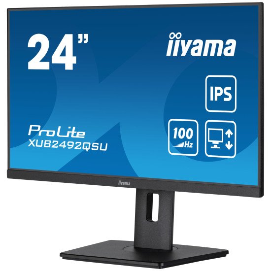 iiyama ProLite XUB2492QSU-B1 écran PC 60,5 cm (23.8") 2560 x 1440 pixels Wide Quad HD LED Noir