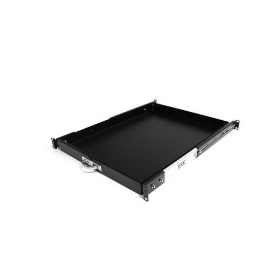 StarTech.com Etagère d'armoire serveur coulissante noire de 55 cm de profondeur