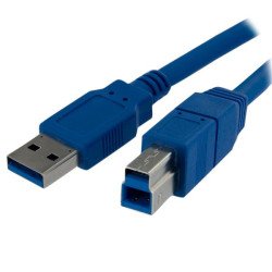 StarTech.com Câble SuperSpeed USB 3.0 A vers B de 1m - Mâle / Mâle - Bleu StarTech.com Câble SuperSpeed USB 3.0 A vers B de 1m - Mâle / Mâle - Bleu