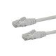 StarTech.com Câble réseau Cat6 Gigabit UTP sans crochet de 1m - Cordon Ethernet RJ45 anti-accroc - M/M - Blanc