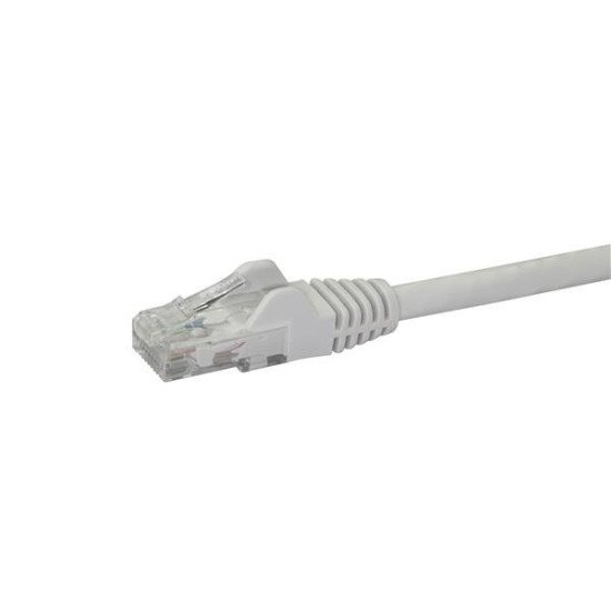 StarTech.com Câble réseau Cat6 Gigabit UTP sans crochet de 1m - Cordon Ethernet RJ45 anti-accroc - M/M - Blanc