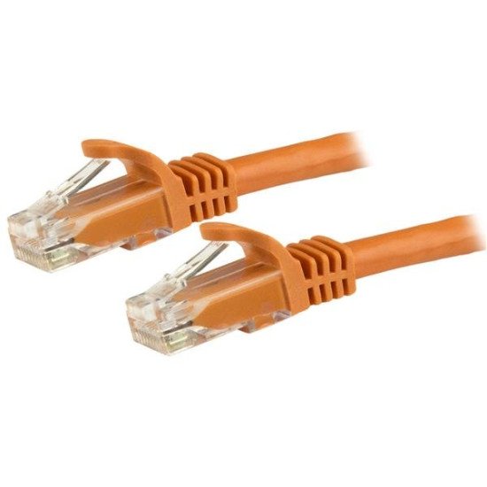 StarTech.com Câble réseau Cat6 Gigabit UTP sans crochet de 5m - Cordon Ethernet RJ45 anti-accroc - M/M - Orange