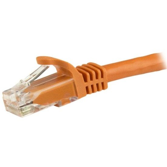 StarTech.com Câble réseau Cat6 Gigabit UTP sans crochet de 5m - Cordon Ethernet RJ45 anti-accroc - M/M - Orange