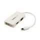 StarTech.com Adaptateur de voyage Mini DisplayPort vers VGA / DVI / HDMI - Convertisseur vidéo 3-en-1 - Blanc StarTech.com Adaptateur de voyage Mini DisplayPort vers VGA / DVI / HDMI - Convertisseur vidéo 3-en-1 - Blanc