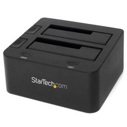 StarTech.com Station d'accueil USB 3.0 pour 2 disques durs SATA III de 2,5 ou 3,5 - Dock HDD / SSD avec UASP StarTech.com Station d'accueil USB 3.0 pour 2 disques durs SATA III de 2,5 ou 3,5 - Dock HDD / SSD avec UASP