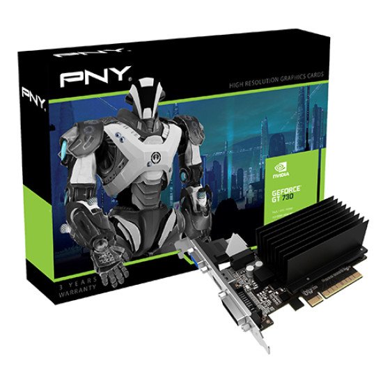 PNY GF730GT1GEPB carte graphique NVIDIA GeForce GT 730 1 Go GDDR3