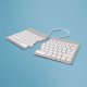 R-Go Tools Split RGOSBUSWLWH clavier Bluetooth QWERTY Nordique Blanc