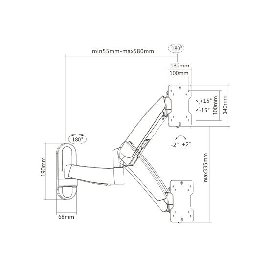 Newstar FPMA-W955 support mural tv Newstar FPMA-W955 support mural tv
