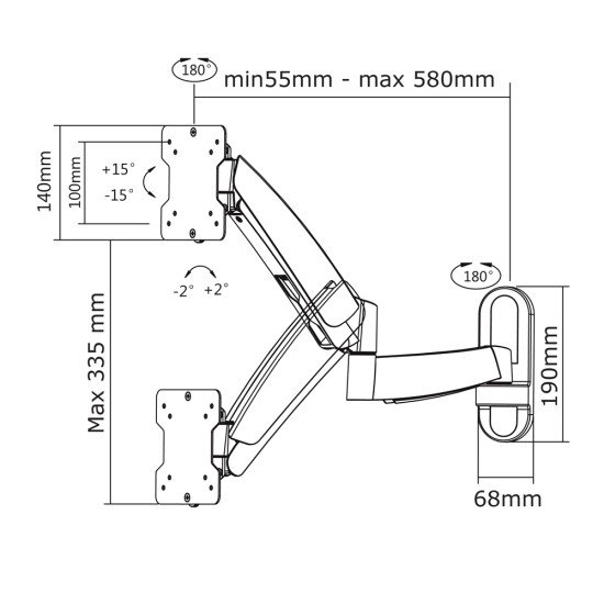 Newstar FPMA-W955 support mural tv Newstar FPMA-W955 support mural tv
