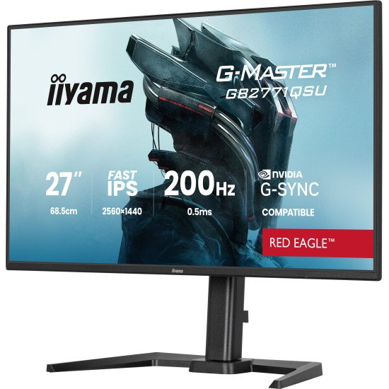 iiyama G-MASTER GB2771QSU-B1 écran PC 68,6 cm (27") 2560 x 1440 pixels Wide Quad HD Noir