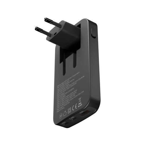 Mobile Origin GAN-65W-SLM-BLK chargeur d'appareils mobiles Universel Noir USB Charge rapide Intérieure
