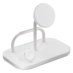 ZENS ZEDC29W/00 chargeur d'appareils mobiles Écouteurs, Smartphone, Smartwatch Argent, Blanc Secteur, USB Recharge sans fil Charge rapide Intérieure