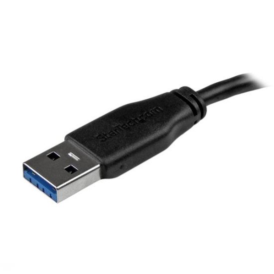 StarTech.com Câble SuperSpeed USB 3.0 slim A vers Micro B de 0,5 m - Mâle / Mâle - Noir