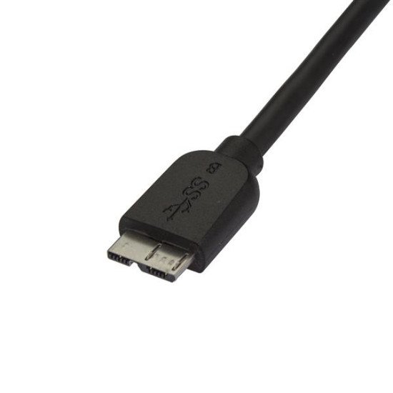 StarTech.com Câble SuperSpeed USB 3.0 slim A vers Micro B de 0,5 m - Mâle / Mâle - Noir