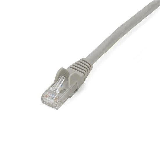 StarTech.com Câble réseau Cat6 Gigabit UTP sans crochet de 2m - Cordon Ethernet RJ45 anti-accroc - M/M - Gris