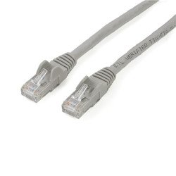 StarTech.com Câble réseau Cat6 Gigabit UTP sans crochet de 2m - Cordon Ethernet RJ45 anti-accroc - M/M - Gris StarTech.com Câble réseau Cat6 Gigabit UTP sans crochet de 2m - Cordon Ethernet RJ45 anti-accroc - M/M - Gris