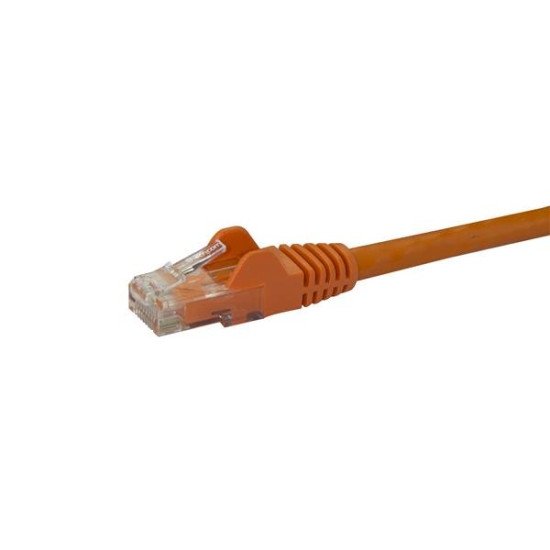 StarTech.com Câble réseau Cat6 Gigabit UTP sans crochet de 2m - Cordon Ethernet RJ45 anti-accroc - M/M - Orange