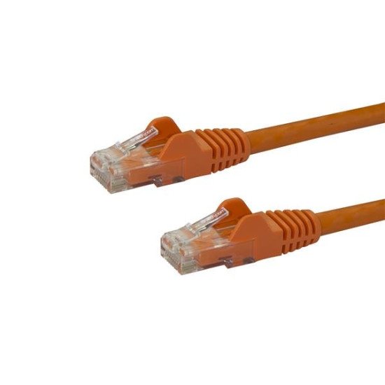 StarTech.com Câble réseau Cat6 Gigabit UTP sans crochet de 2m - Cordon Ethernet RJ45 anti-accroc - M/M - Orange