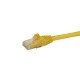 StarTech.com Câble réseau Cat6 Gigabit UTP sans crochet de 2m - Cordon Ethernet RJ45 anti-accroc - M/M - Jaune