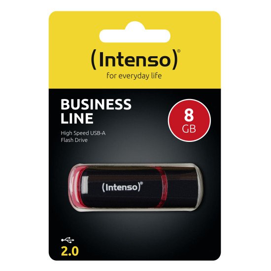 Intenso 8GB USB2.0 lecteur USB flash 8 Go USB Type-A 2.0 Noir, Rouge