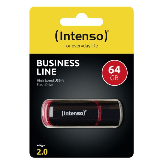 Intenso 64GB USB2.0 lecteur USB flash 64 Go USB Type-A 2.0 Noir, Rouge