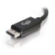 C2G 1m DisplayPort Cable with Latches 4K - 8K UHD M/M - Black Noir