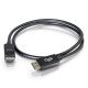 C2G 2m DisplayPort Cable with Latches 4K - 8K UHD M/M - Black Noir