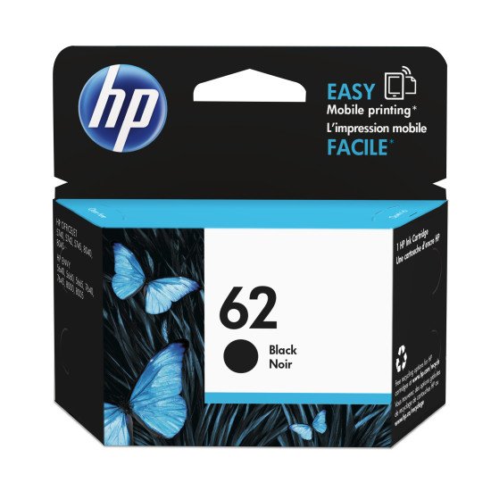 HP 62 Black Ink Cartridge / C2P04AE#UUS Cartouche encre / Noir