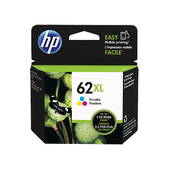 HP 62XL Tri-color Ink Cartridge / C2P07AE#UUS Cartouche encre / Cyan, Magenta, Jaune