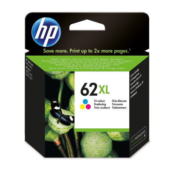 HP 62XL Original Cyan, Magenta, Jaune