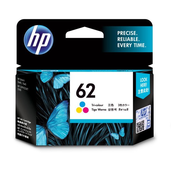 HP 62 Original Cyan, Magenta, Jaune