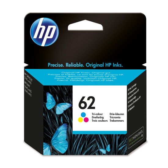 HP 62 Original Cyan, Magenta, Jaune