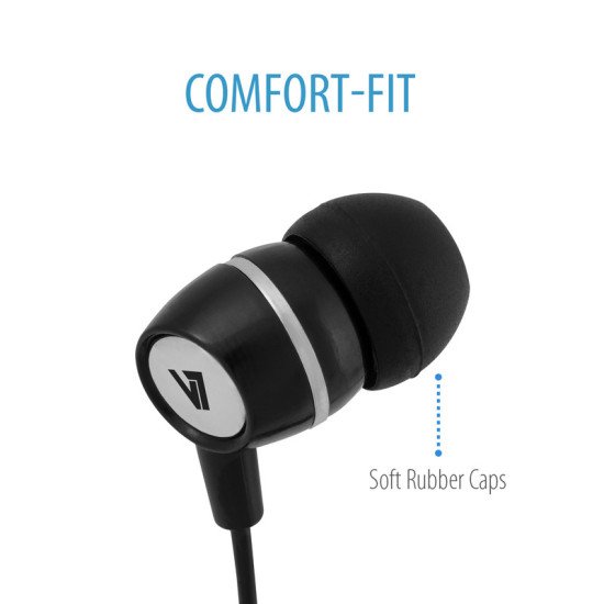 V7 Écouteurs stéréo avec microphone intégré Noir V7 Écouteurs stéréo avec microphone intégré Noir