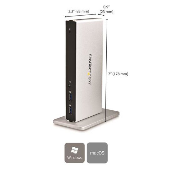 StarTech.com Station d'accueil USB 3.0 double affichage DVI pour PC portable