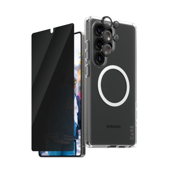 PanzerGlass ® | CARE by ® Flagship 3-in-1 Privacy Bundle Samsung Galaxy S25 Ultra Protection d'écran transparent 1 pièce(s)