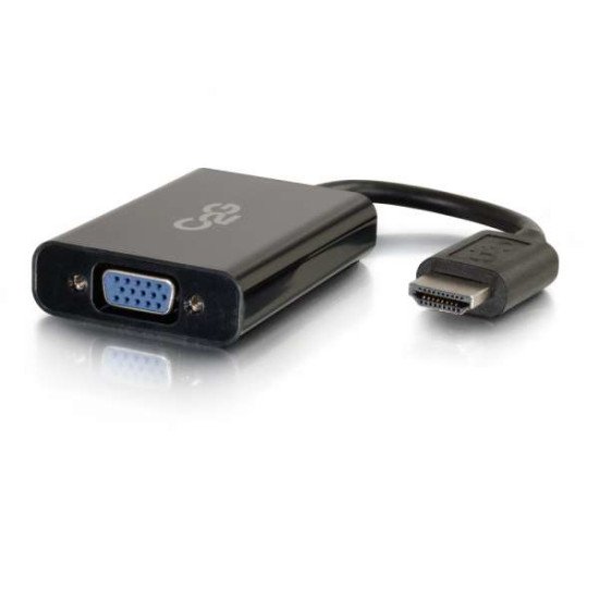 C2G 80501 câble vidéo et adaptateur 0,2 m HDMI VGA (D-Sub) Noir