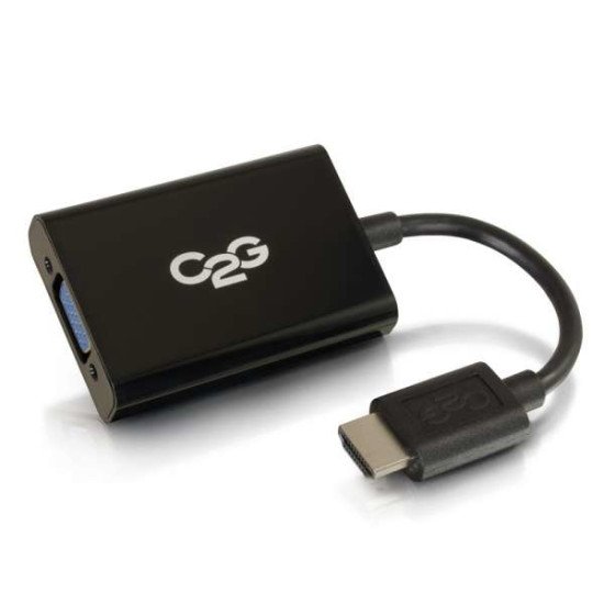 C2G 80501 câble vidéo et adaptateur 0,2 m HDMI VGA (D-Sub) Noir