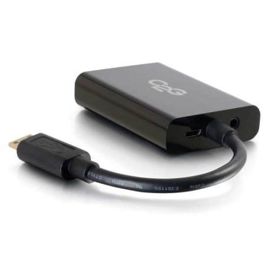 C2G 80504 câble vidéo et adaptateur 0,2 m Mini-HDMI VGA (D-Sub) Noir