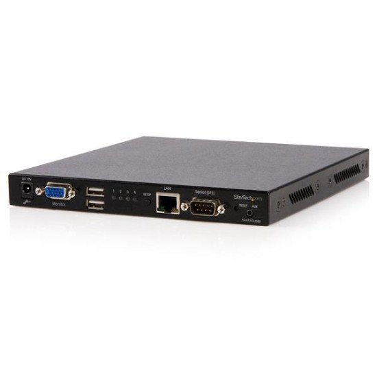 StarTech.com Switch KVM USB sur IP - 1 EcranVGA pour 4 Ordinateurs - Commutateur KVM via Cat5