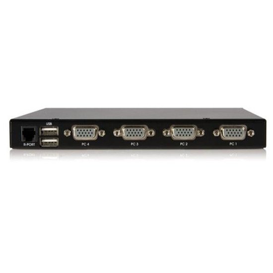StarTech.com Switch KVM USB sur IP - 1 EcranVGA pour 4 Ordinateurs - Commutateur KVM via Cat5