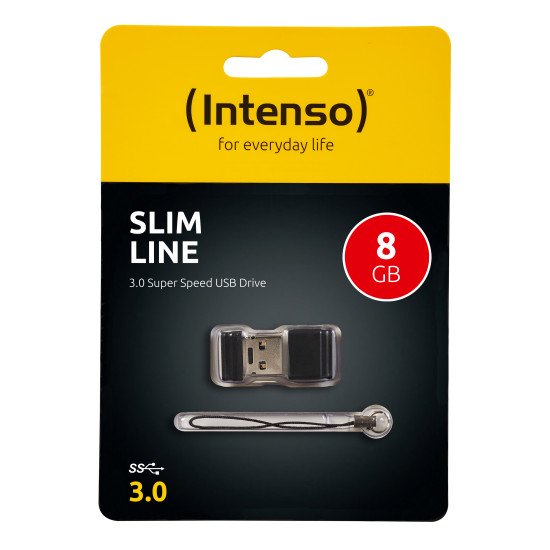 Intenso Slim Line clé USB 8 Go Type-A 3.2 Gen 1 (3.1 Gen 1) Noir