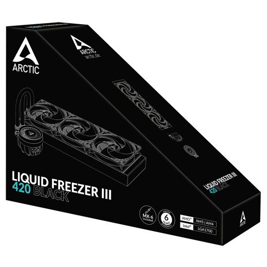 ARCTIC Liquid Freezer III 420 Processeur Refroidisseur de liquide tout-en-un 14 cm Noir 1 pièce(s)