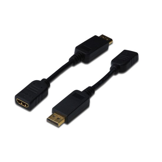 ASSMANN Electronic AK-340408-001-S câble vidéo et adaptateur 0,15 m DisplayPort HDMI Type A (Standard) Noir