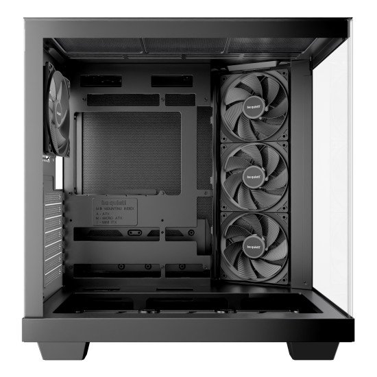 be quiet! Light Base 500 Noir | Boîtier PC vitré, Mini ITX / Micro ATX / ATX, 4 ventilateurs Pure Wings 3 120 mm