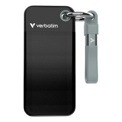 Verbatim Pocket SSD 1 To USB Type-C 3.2 Gen 2 (3.1 Gen 2) Noir, Gris Verbatim Pocket SSD 1 To USB Type-C 3.2 Gen 2 (3.1 Gen 2) Noir, Gris